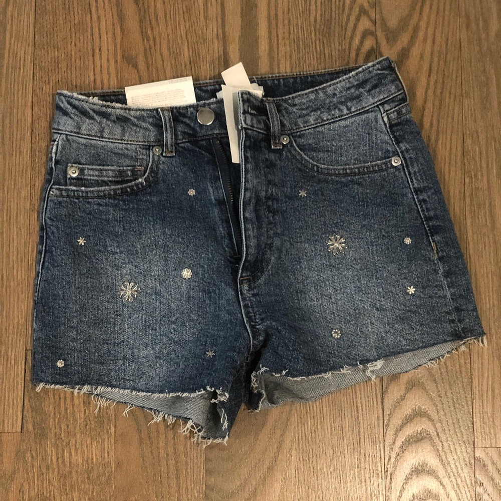 H&M jean shorts with jeweled detail